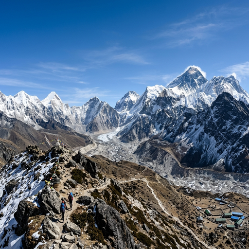 Snow-capped mountains in Nepal